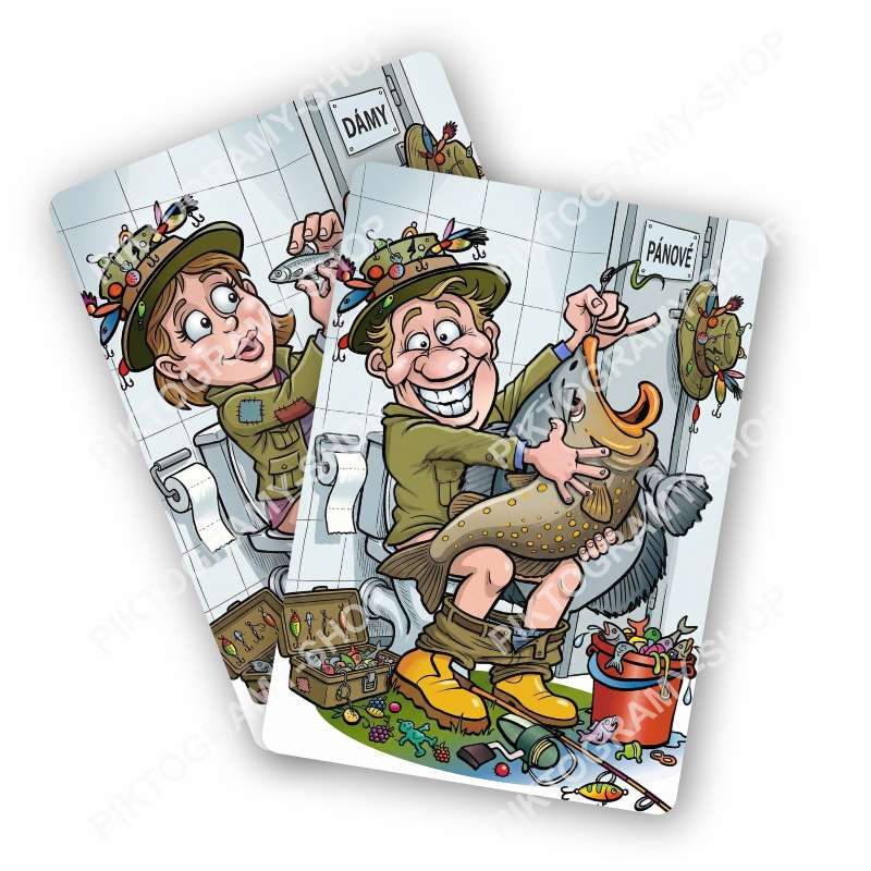 Cedule pro rybáře - WC set